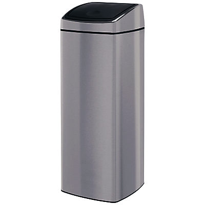 Brabantia Rectangular Touch Bin, Fingerprint Proof Matt Steel, 25L